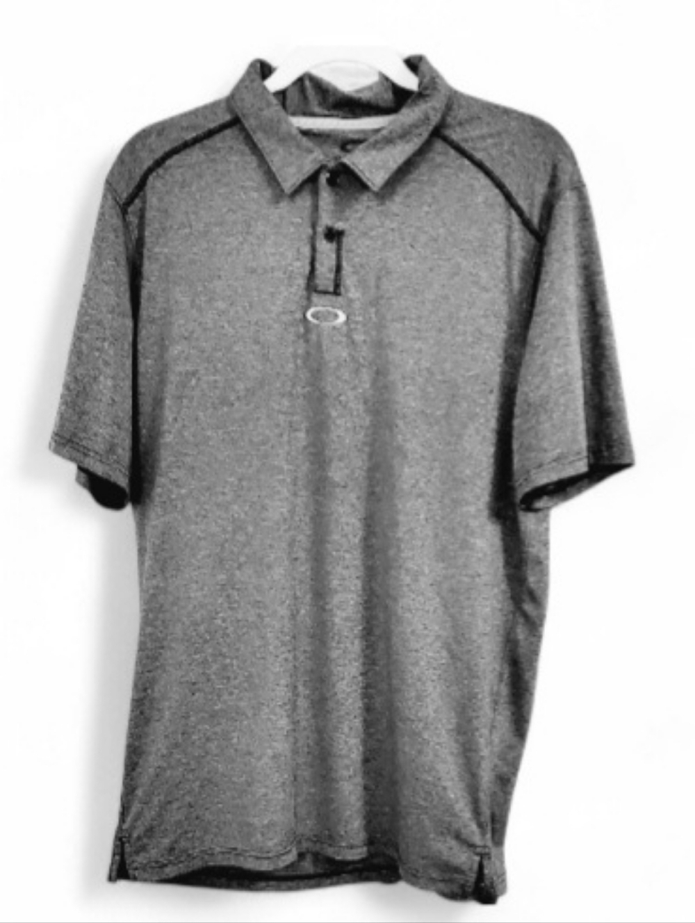 Oakley Men's Gray Polo Performance Shirt Sz M